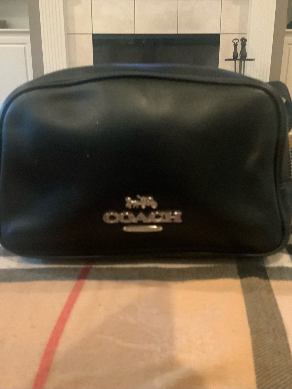 Coach Black Leather Fanny pack,